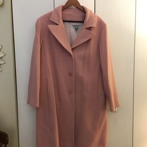 Marvin Richards Pink Houndstooth 3/4 wool coat